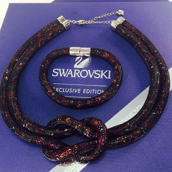 Swarovski Jewelry - NEW Swarovski Knot Crystal Chocker & Bracelet SET